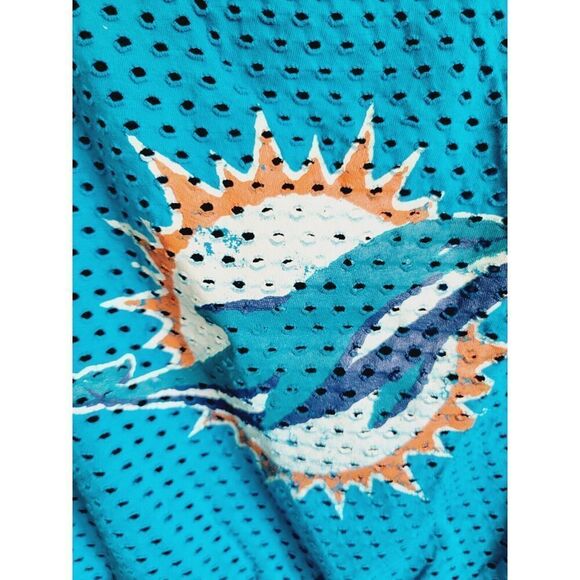 NFL Team Apparel Women's Miami Dolphins Teal Orange Long Sleeve Crop Top‎ Net - Picture 3 of 11